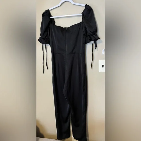 ASOS Outrageous Fortune Milkmaid Satin Jumpsuit - Picture 3 of 8